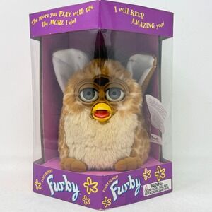 Furby Giraffe Toy Collectible Interactive Gray Eyes Factory Sealed 1998 NEW